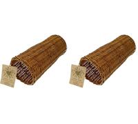 HAPPYPET Nature First Large Willow Tube Playing Hiding Toy Teeth Trimmer for Hamsters, Rats & Small Animals - 32cm (Pack of 2)