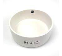 HAPPYPET Paw Print Dolomite Food Bowl for Dogs & Cats Non-Slip 13cm