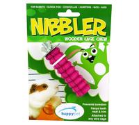 (happypet) Small Animal Nibbler Wooden Cage Chew Small Pink
