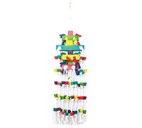 HAPPYPET The Bird House Raindrop Parrot Toy Wooden Colourful Non-Toxic