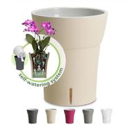Happyplants DALI-DEA Orchid Self-Watering Flower Pot Planter With Water Level Indicator Water Reserve And Drainage Holes (Canvas, Ø 15CM - 2L)