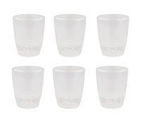 Happyplants ORCHIDEA Pack of 6 Clear Self-Watering Orchid Pot Flower Planter With Water Level Indicator Water Reserve And Drainage Holes (Clear/Pack of 6, Ø 12.5CM / 1.3L)