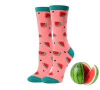 HAPPYPOP Pineapple IVF Cherry Popcorn Banana Pickle Strawberry Socks for Women Girls, Funny Pineapple IVF Cherry Gifts, Watermelon, Medium
