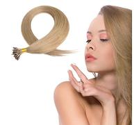 happyqueen - 16" 18" 20" 22" -1.0g-Nano Ring Beads Remy Human Hair Extensions -Premium Quality (22" -25 strands, 25g, 18 (Ash Blonde))