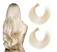 happyqueen - 16" 18" 20" 22" -1.0g-Nano Ring Beads Remy Human Hair Extensions -Premium Quality (22" -25 strands, 25g, 60 (Platinum Blonde))