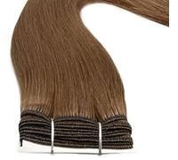 happyqueen - 65g Set - Half Head Remy Human Hair Weaves - Primium Quality - Hair Wefts Hair Extensions Weft weave (#6 Medium Brown, 16")