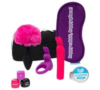 Happy Rabbit Couple's Pleasure Kit (7 Piece) - Black Black