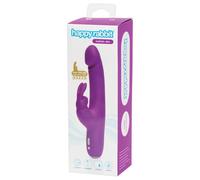 Happyrabbit Realistic Slim - Rechargeable Rabbit Vibrator with Clitoral Arm (Purple)