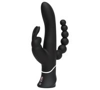Happyrabbit Triple - Rechargeable Clit & Anal Vibrator (Black)