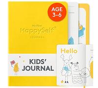 HappySelf My First Journal Guided Dotted Daily Diary Writing Notebook for Life Positive Affirmations Habits Happiness Travel Gratitude Develop Personal Growth Mindset Emotion Gifts for Kids Aged 3-6