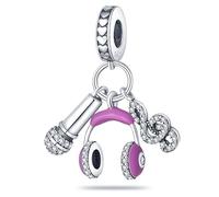 HappyStar 925 Sterling Silver Charms for Bracelets and Necklace Butterfly Music Dangle Pendants Heroes Beads Charms Jewelry Gift for Women Compatible Pandora European Bracelets(With Spacer Beads)