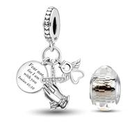 HappyStar 925 Sterling Silver Religious Beliefs Charms for Bracelets and Necklaces Travel Halloween Dangle Pendants Beads Charms Jewelry(With isolation beads)