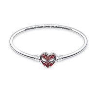 HappyStar 925 Sterling Silver Snake Chain Bracelet compatible Pandora charms With Fashion Classics Clasp Charm Bracelets jewellery Gift for Women(With Spacer Beads)
