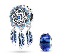 HappyStar Tarot Cards Pendants 925 Sterling Silver Rose Flower Beads Charms Compatible Pandora European Bracelets Necklaces WomenJewellery(With Spacer Beads)