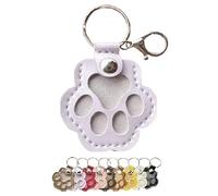 Happysumi Cat and Dog Hair Keychain, 2025 New Cute Leather Pet Fur Storage Keychain, Memorial Gift for Pet Lovers (Purple)
