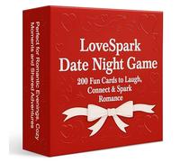 Happytalk LoveSpark Date Night Game - The Couples Card Game with 5 Games in 1 - Fun Challenges, Deep Conversation Starters & Charades - Romantic Gift for Anniversary, Valentines Day, Husband & Wife