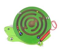 HappyToy Animal Mini Wooden Round Magnetic Wand Number Maze Interactive maze Magnet Beads Maze Age 3+ on Board Game City Traffic Eduactional Handcraft Toys (Tortoise)