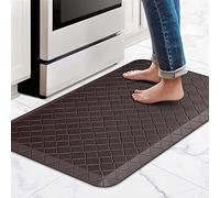 HappyTrends Kitchen Mat Cushioned Anti-Fatigue Kitchen Rug,17.3"x28",Thick Waterproof Non-Slip Kitchen Mats and Rugs Heavy Duty Ergonomic Comfort Rug for Kitchen,Floor,Office,Sink,Chocolate