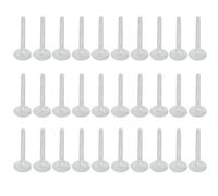 Happyupcity 30Pcs 16G 10mmClear Plastic Push Top Piercing Retainers Flexible Earring Studs Nose Lip Labret Stud Jewelry Retainer for Men Women