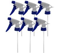 Happyupcity 6PCS Blue Spray Bottle Nozzels Attachment Heavy Duty Trigger Spray Replacement Sprayer Nozzle Head Plastic 28/400 Spray Bottle Tops Fit for Standard 8oz/16oz Bottle