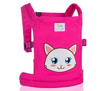 HappyVk- Baby Doll Carrier- Doll Carrier Front and Back for Little Girls-Cat