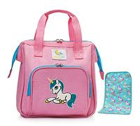 HappyVk-Baby Doll Nappy Bag Set for Kids-Doll Accessories Changing Bag -Doll Diaper Bag-Unicorn Embroidery