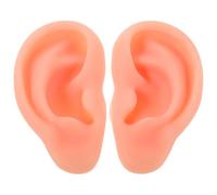 Happyyami 1 Pair Silicone Ear Model for Piercing Training Realistic Flexible Fake Ear Simulation Display Props Teaching Tools for Jewelry Display Earrings