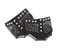 Happyyami 1 Pair Toe Inserts for Shoes Too Big Lyrical Dance Shoes Black Elastic Band Half Shoes Socks Mesh Pad Pouch