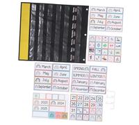 Happyyami 1 Set Cartoon Teaching Calendar Bag Educational Pocket Chart for Multi Functional Wall Calendar for Learning Years Months Seasons Dates Holidays Classroom Decor