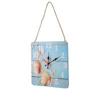 Happyyami 10 Inch Nordic Style Square Wall Clock Vintage Silent Non-Ticking Pendulum Clock for Living Room Home Decoration