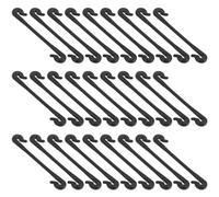 Happyyami 100pcs Black Plastic Plant Supports Clips for Securing Melons and Vines, Flat-Shaped Sturdy Plant Climbing Clamps for Garden Use to Increase Fruit Tree Yield