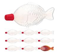 Happyyami 100Pcs Soy Sauce Container Fish Sauce Bottles Bento Lunch Seasoning Containers for Sushi Sashimi Salads Fish Transparent 8ml