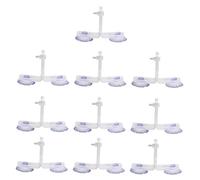 Happyyami 10pcs Aquarium Isolation Plate Clips Cups Secure Divider Bracket Clamp for Fish Tank and Aquarium Use and Fish Tank Accessories