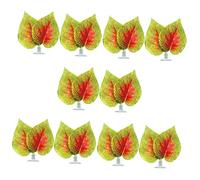 Happyyami 10pcs Betta Fish Leaf Hammock Lifelike Aquarium Plant Decor for Fish Tank Nesting and Spawning Accessory and Aesthetics