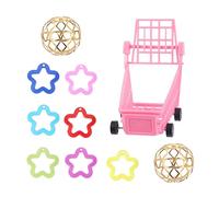 Happyyami 10pcs Birds Bird Cart Toy Set Toys for Boys and Girls Talking Parrot Fun Activity