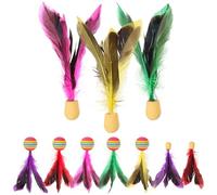 Happyyami 10pcs Colourful Plastic Shuttlecocks for Indoor and Outdoor Games, Interactive Badminton for Adults and Young, Improving Coordination and Motor Skills