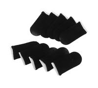 Happyyami 10pcs Gaming Finger Sleeves Breathable Non Sweat Thumb Gloves Comfortable Elastic Fit Smooth Touchscreen Interaction for Mobile Gaming Sessions Black Carbon Fiber Design