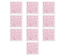 Happyyami 10Pcs Happy Birthday Greeting Cards Handmade Butterfly and Floral Birthday Anniversary Invitation Cards for Friends Daughters and Loved Ones Pink