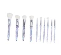 Happyyami 10pcs Makeup Brush Set Foundation Powder Brush Revolution Professional Cosmetics Tool Smooth Handle Beauty Accessories