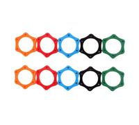 Happyyami 10pcs Microphone Hexagonal Protection Rings Wireless Anti-Rolling Microphones Ring Mixed Colours Slip-Resistant Sturdy Mic Accessories for Indoor Outdoor Use