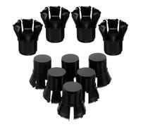 Happyyami 10pcs Plastic round Tube Plug for Microphone Stand and Chair Leg, Quick Replacement Plastic Pipe Insert Cap, Prevents Wobbling and Protects Equipment, Suitable for Home