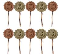 Happyyami 10pcs Small Pets Wooden Stick Teething Lollipop Shape Chewing Playthings for Hamsters Guinea Pigs Promotes Dental Health and Teeth Grinding