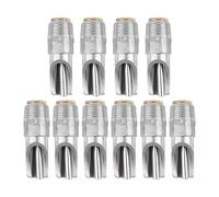 Happyyami 10Pcs Stainless Steel Pig Water Nipples Thickened Material Automatic Water Dispenser for Piglets and Boars Farm Use