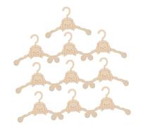 Happyyami 10PCS Wooden Pet Clothes Hangers for Small Dogs Cats and Dolls Space-saving Pet Garment Organizer Racks Fit for Puppy Kitten Apparel Easy Access and Effortless Outfit Switching