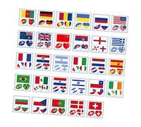 Happyyami 116pcs Face Patch Flags World Stickers England Face Temporary for Boys and Girls