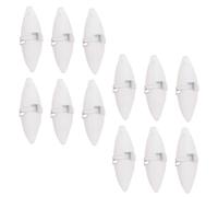 Happyyami 12 Sets Pet Bird Molar Natural Cuttlebone Chew with Metal Holder for Parrots and Birds, Exercise Pet Accessory, Easy to Absorb Calcium Supplement
