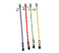 Happyyami 12pcs Adjustable Cat Collar with Design Avocado Pineapple Watermelon Cherry Comfortable Pet Neck for Cats