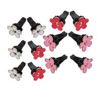 Happyyami 12pcs Car Air Freshener Vent Clips Daisy Shape Portable Decorative Car Air Conditioner Outlet Accessories Lightweight Pvc Aluminum Alloy for Women