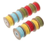 Happyyami 12pcs Cotton String for Bracelets Braided Thread Book Binding Thread Chinese Knotting Cord Cord for Beading