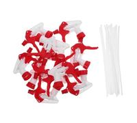 Happyyami 12pcs Garden Sprayer Nozzle Replacement Trigger Spray Heads for Bottles, Red Manual Pressure Sprayer Nozzles for Plant Watering and Lawn Care